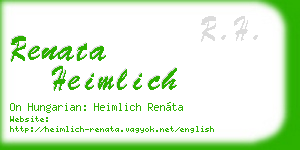 renata heimlich business card